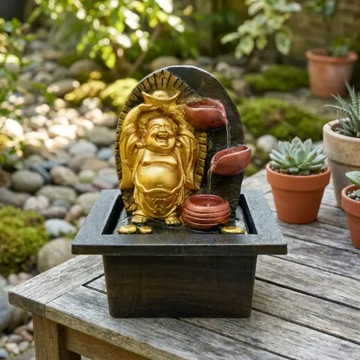 [MT-681] Fuente de Agua - Buda de la Abundancia (19x15cm)