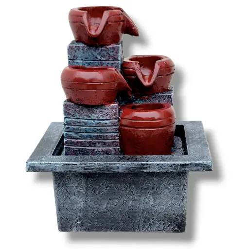 [MT-677] Fuente de Agua - 4 Jarrones de Arcilla (20x15cm)