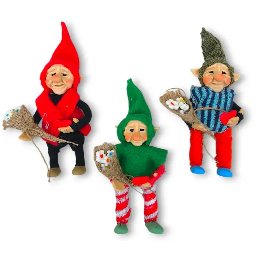 Duende del Amor - Con Corazón y Flores (10cm)