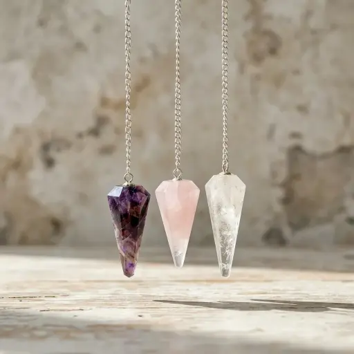 Péndulo de Cristales- 22cm