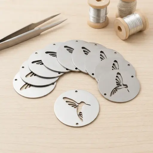 Pack x10 - Circulo Colibri de Acero Inox (5cm) 