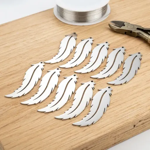 Pack x10 - Pluma de Acero Inox (10x3cm)   