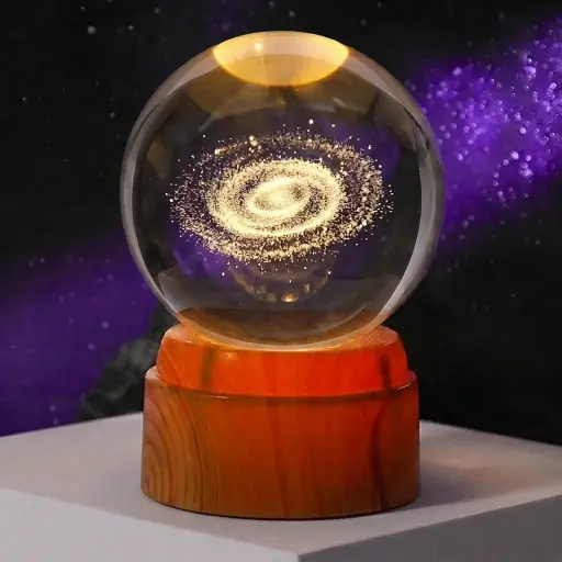 Lamp. Esfera de Vidrio GIRATORIA - Galaxia (8cm)