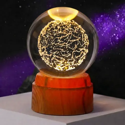 Lamp. Esfera de Vidrio GIRATORIA - Constelaciones (8cm)