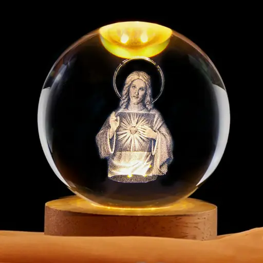 Lamp. Esfera de Vidrio - Jesus Misericordioso (6cm) 
