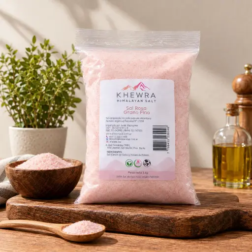 1kg Sal del Himalaya Rosa Grano Fino (Bolsa Ziploc) 
